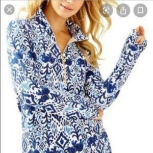 Lilly Pulitzer Tons of Fun Popover 1/2 Zip…